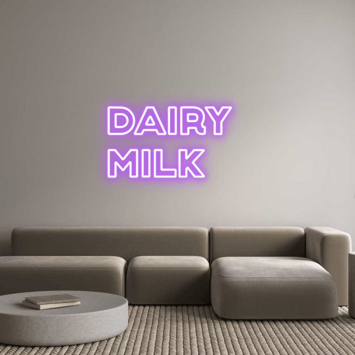 Custom Neon: DAIRY MILK - Neon Filter