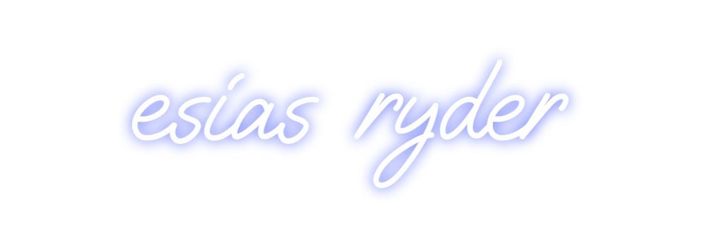 Custom Neon: esias ryder - Neon Filter