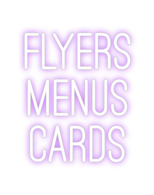 Custom Neon: FLYERS MENUS... - Neon Filter