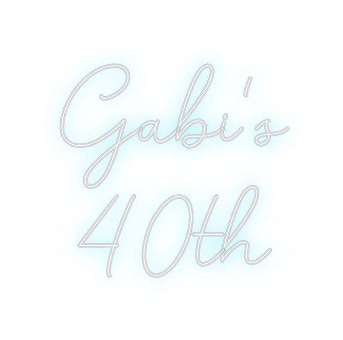 Custom Neon: Gabi's 40th - Neon Filter