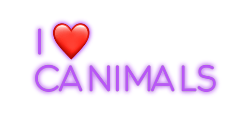 Custom Neon: I ❤️ Canimals - Neon Filter