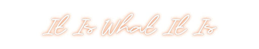 Custom Neon: It Is What It... - Neon Filter