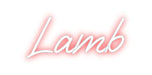 Custom Neon: Lamb - Neon Filter