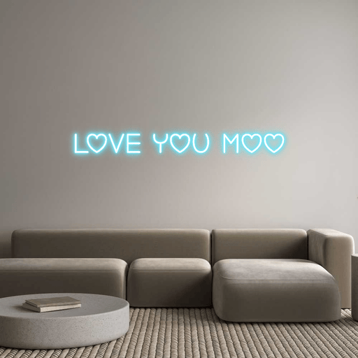 Custom Neon: Love you Moo - Neon Filter