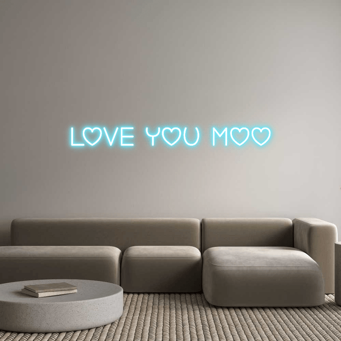 Custom Neon: Love you Moo - Neon Filter