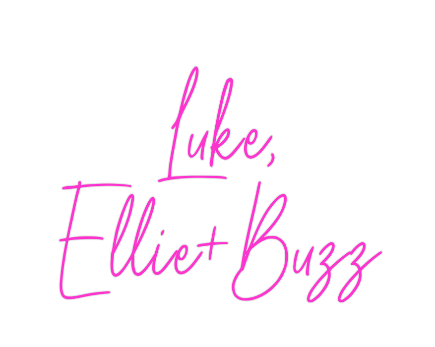 Custom Neon: Luke, Ellie+B... - Neon Filter