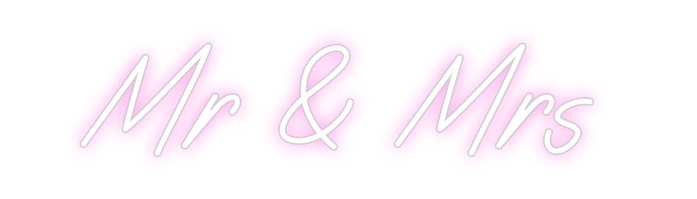 Custom Neon: Mr & Mrs - Neon Filter