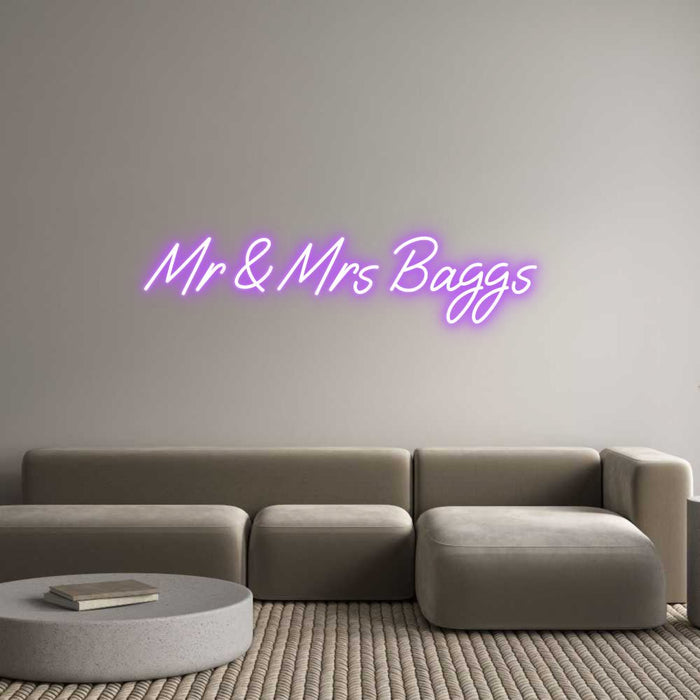 Custom Neon: Mr & Mrs Baggs - Neon Filter