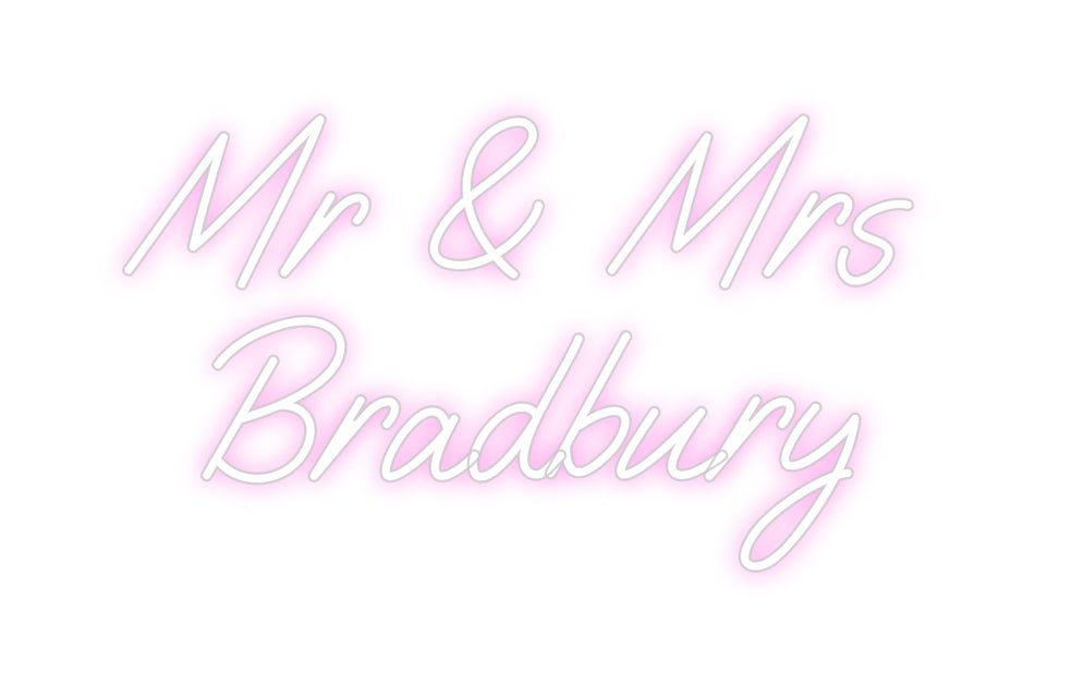 Custom Neon: Mr & Mrs Bra... - Neon Filter