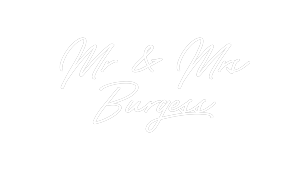 Custom Neon: Mr & Mrs Burg... - Neon Filter