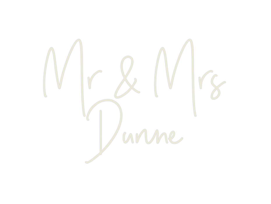 Custom Neon: Mr & Mrs Dunne - Neon Filter