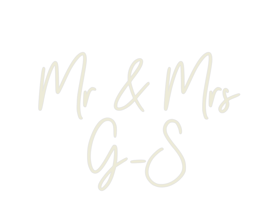 Custom Neon: Mr & Mrs G - S - Neon Filter