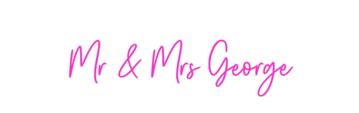 Custom Neon: Mr & Mrs George - Neon Filter