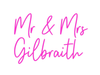 Custom Neon: Mr & Mrs Gilb... - Neon Filter