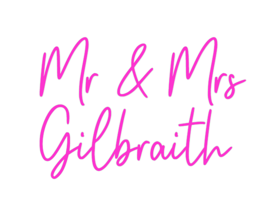 Custom Neon: Mr & Mrs Gilb... - Neon Filter