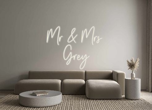 Custom Neon: Mr & Mrs Grey - Neon Filter