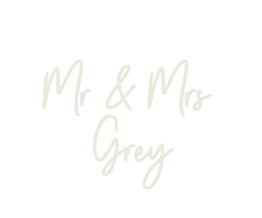 Custom Neon: Mr & Mrs Grey - Neon Filter