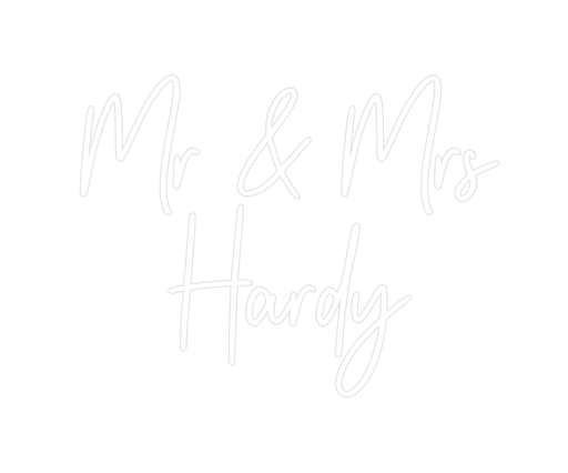 Custom Neon: Mr & Mrs Hardy - Neon Filter