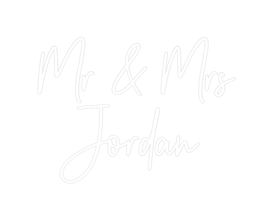 Custom Neon: Mr & Mrs Jordan - Neon Filter