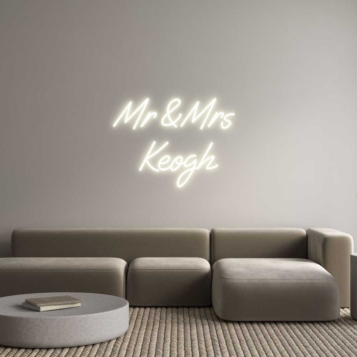 Custom Neon: Mr & Mrs Keogh - Neon Filter