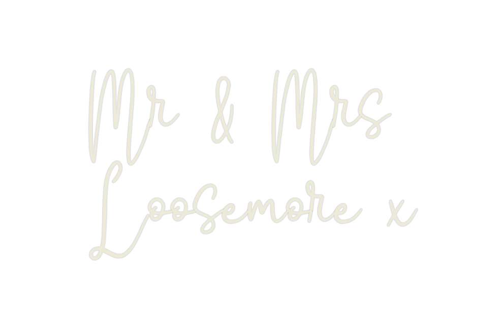 Custom Neon: Mr & Mrs Loo... - Neon Filter