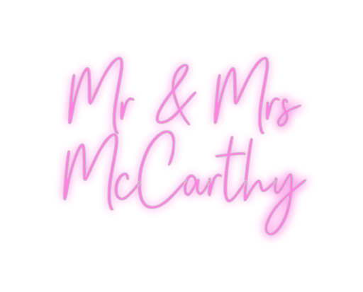 Custom Neon: Mr & Mrs McCa... - Neon Filter