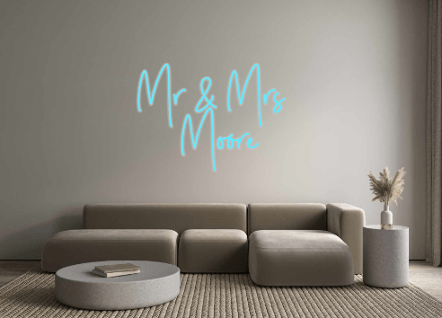 Custom Neon: Mr & Mrs Moore - Neon Filter