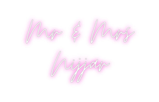 Custom Neon: Mr & Mrs Nij... - Neon Filter