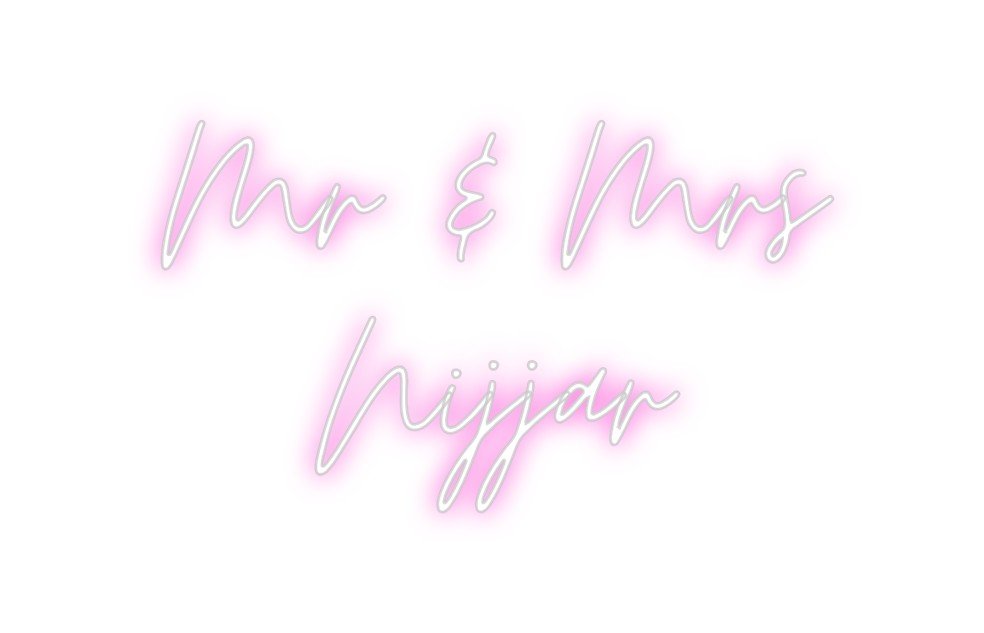 Custom Neon: Mr & Mrs Nij... - Neon Filter