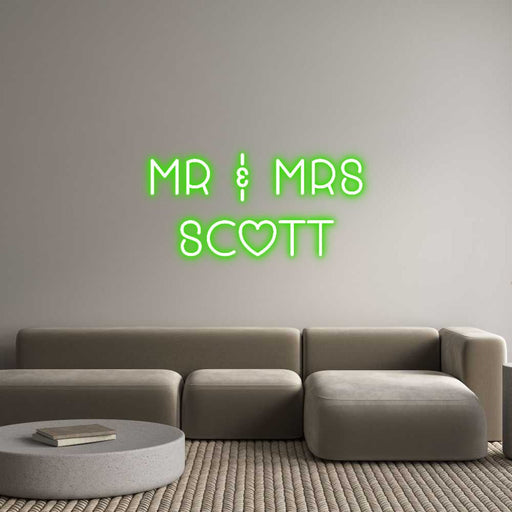 Custom Neon: Mr & Mrs Scott - Neon Filter