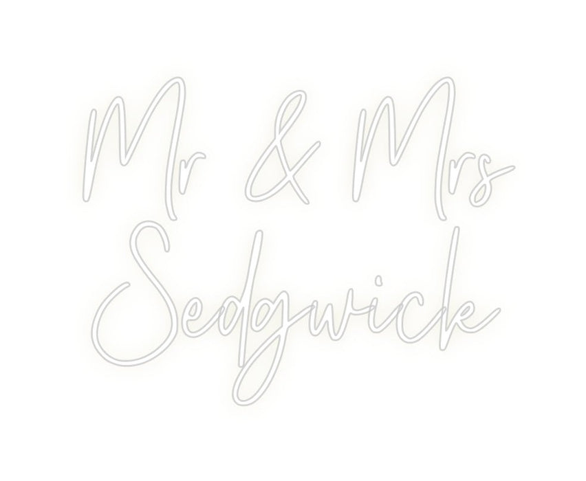 Custom Neon: Mr & Mrs Sed... - Neon Filter