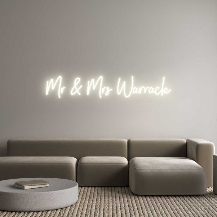 Custom Neon: Mr & Mrs Warr... - Neon Filter