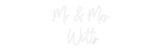 Custom Neon: Mr & Mrs Wi... - Neon Filter