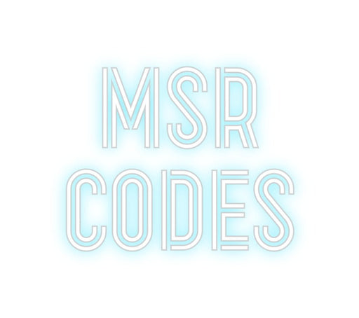 Custom Neon: MSR CODES - Neon Filter