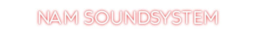 Custom Neon: nam soundsystem - Neon Filter