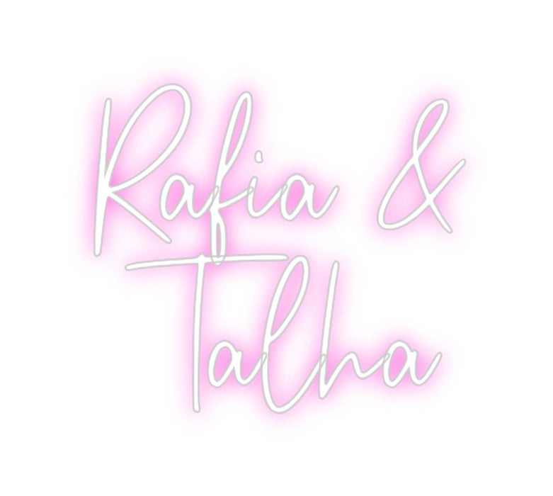 Custom Neon: Rafia & Talha - Neon Filter