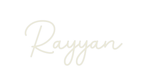 Custom Neon: Rayyan - Neon Filter