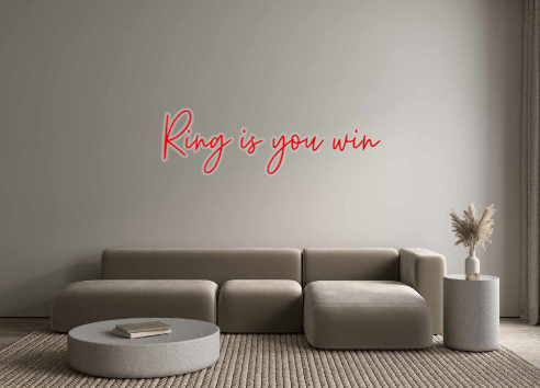 Custom Neon: Ring is you win - Neon Filter