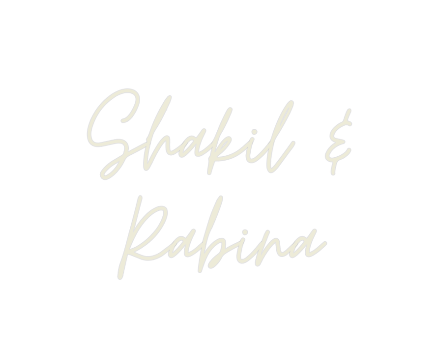 Custom Neon: Shakil & Rabina - Neon Filter