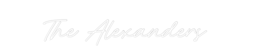 Custom Neon: The Alexanders - Neon Filter