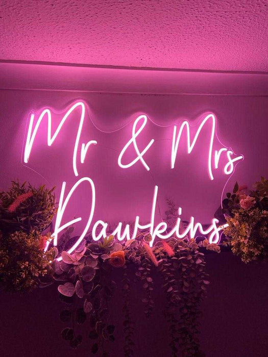 Custom Neon Wedding Signs - Create Your Own LED Wedding Sign - Neon Filter