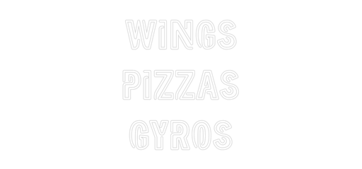 Custom Neon: WINGS PIZZAS... - Neon Filter