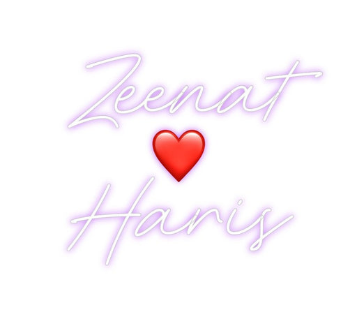 Custom Neon: Zeenat ❤️ ... - Neon Filter