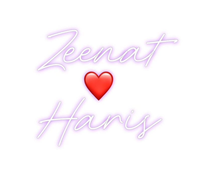 Custom Neon: Zeenat ❤️ ... - Neon Filter