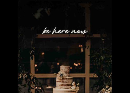 Custom Wedding Neon: be here now - Neon Filter