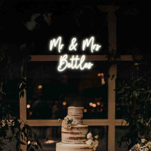 Custom Wedding Neon: Mr & Mrs Bet... - Neon Filter