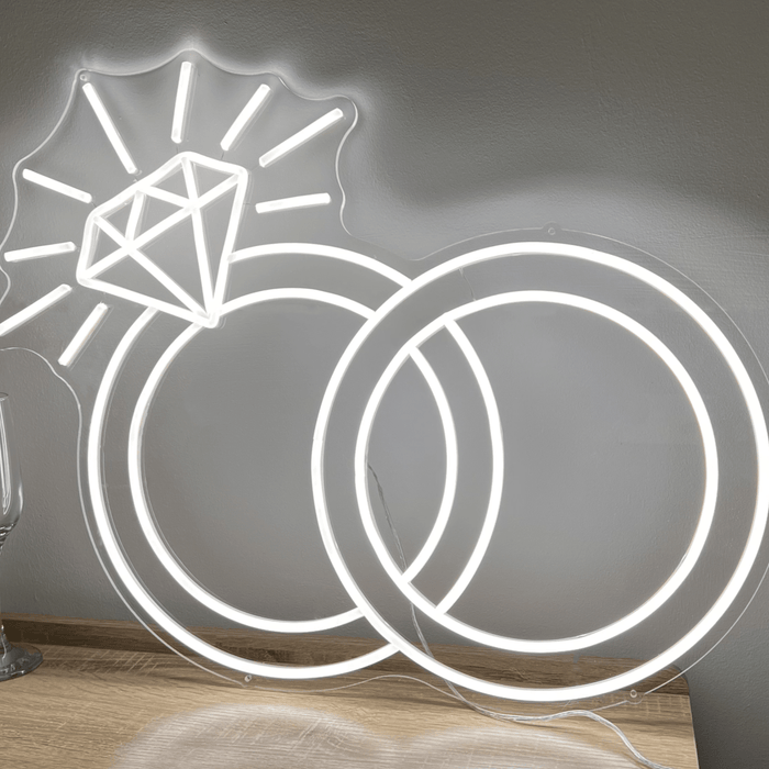 Diamond Rings Neon Sign - Neon Filter