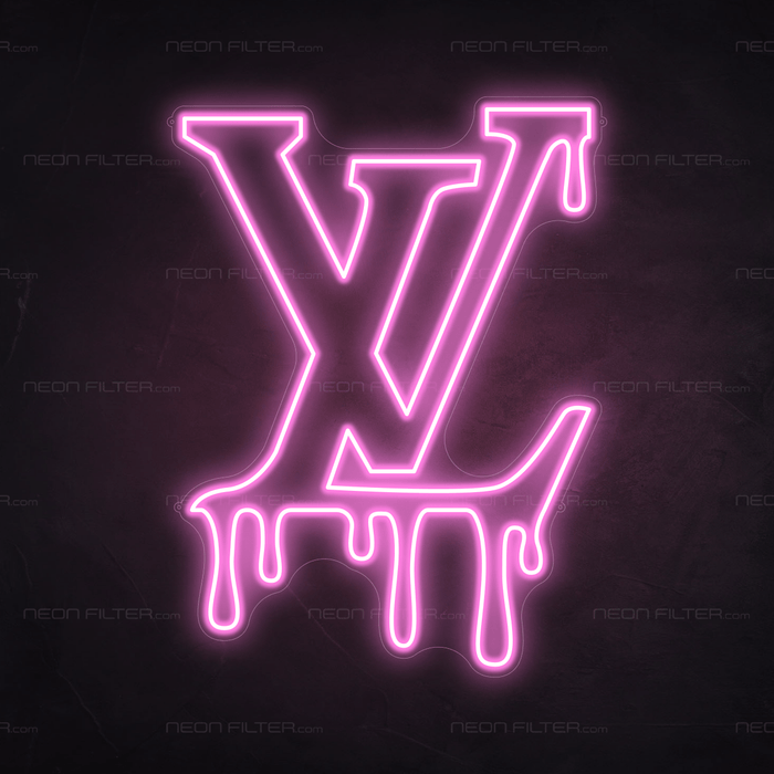 Dripping LV Neon Sign - Neon Filter