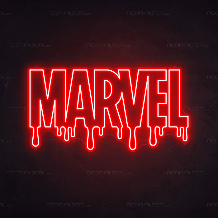 Dripping Marvel Neon Sign - Neon Filter