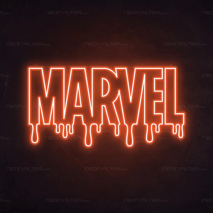 Dripping Marvel Neon Sign - Neon Filter